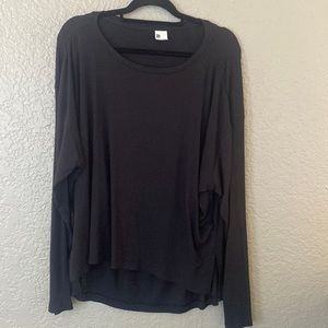 All in Motion, Long-Sleeve Athletic Top, Black, Size XL, Women’s